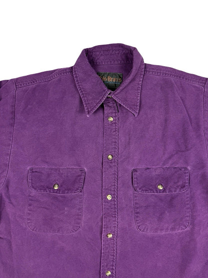 Vintage Rio Bravo Purple Cotton Button Up Heavyweight Shirt Large