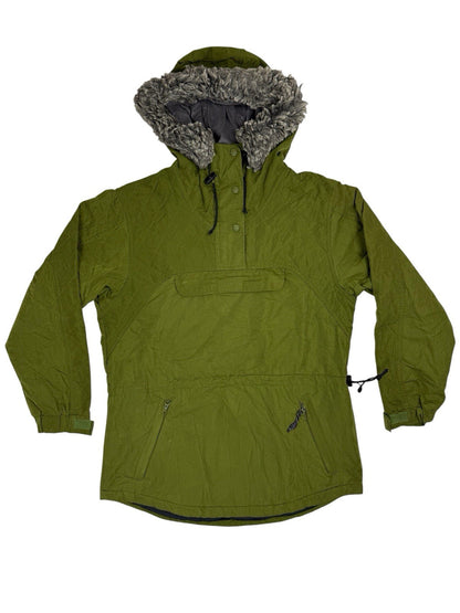 LL Bean Green Vintage Hooded Pullover Jacket Small