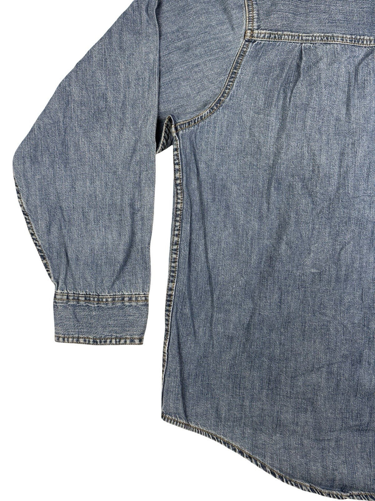 Levi's Signature Blue Denim Button Up Western Shirt XL