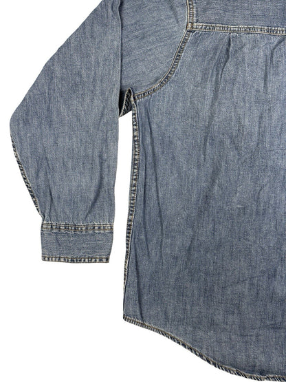 Levi's Signature Blue Denim Button Up Western Shirt XL