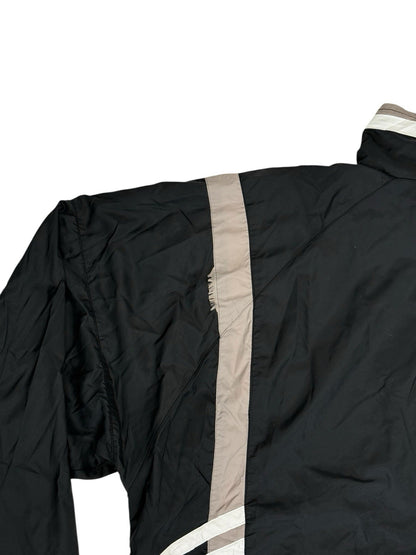 Adidas Vintage Black Nylon Zip Track Jacket Medium