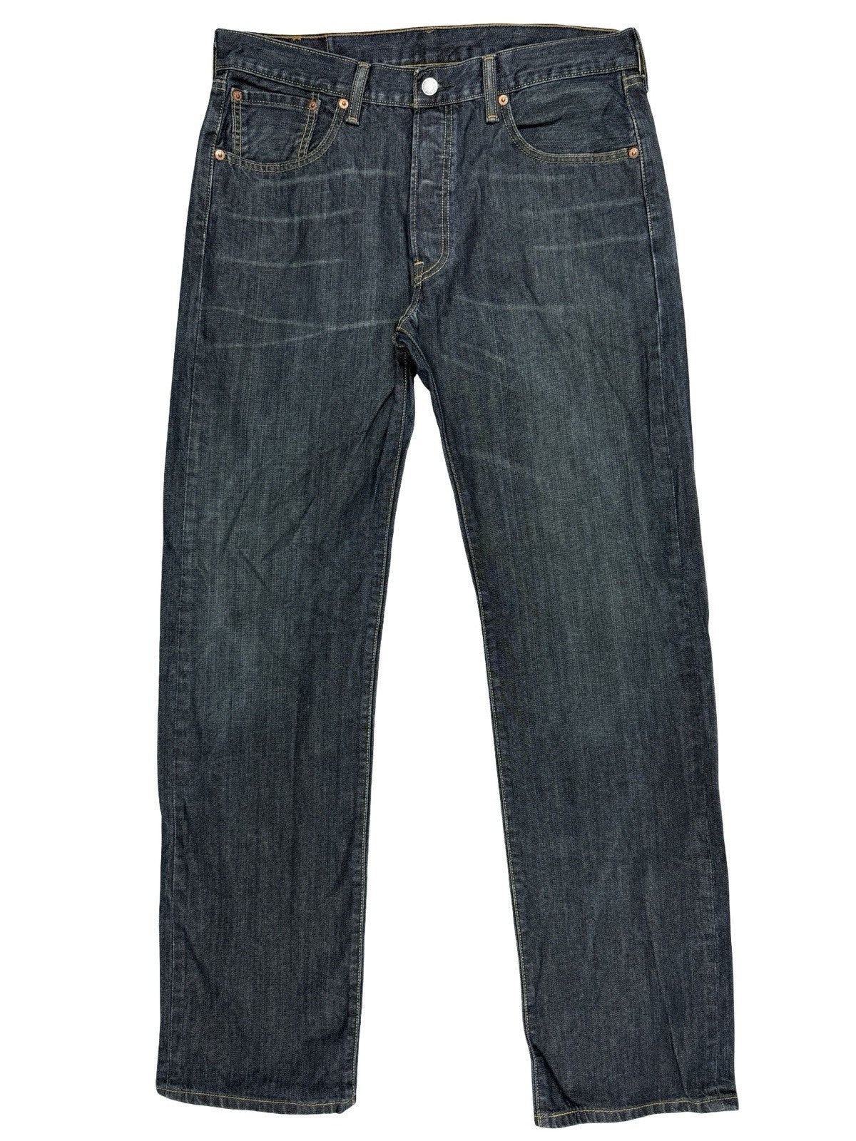 Levi's 501 Dark Blue Straight Leg Denim Jeans 34W 34L