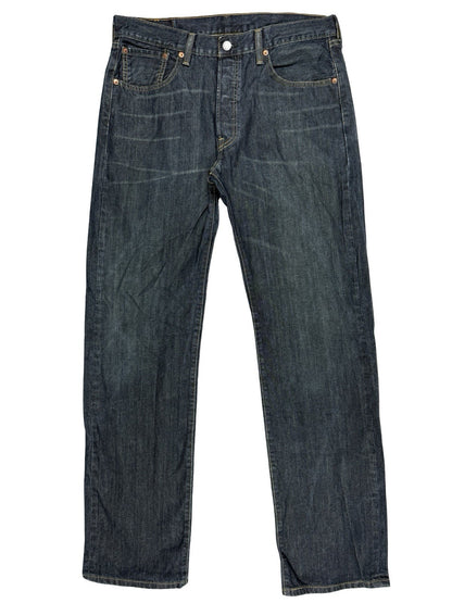 Levi's 501 Dark Blue Straight Leg Denim Jeans 34W 34L
