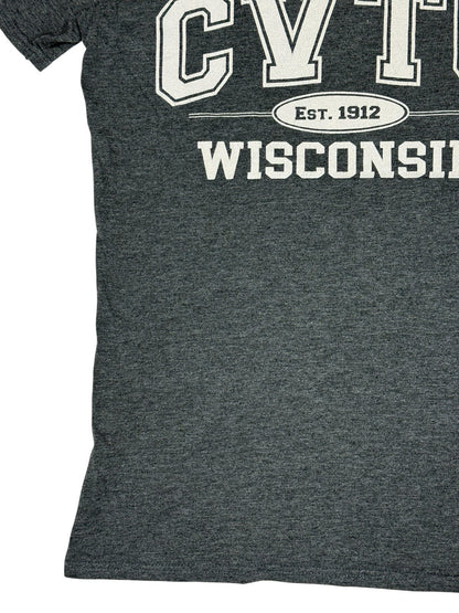 Retro Grey Printed Chippewa Valley Technical College Top Small