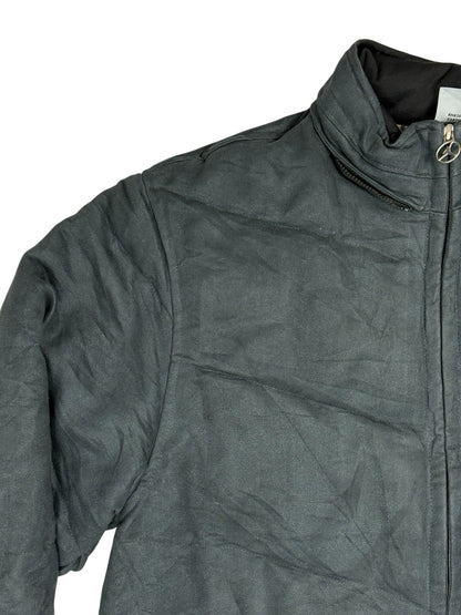 Nike Air Jordan Retro Grey Plaid Lined Puffer Jacket Small