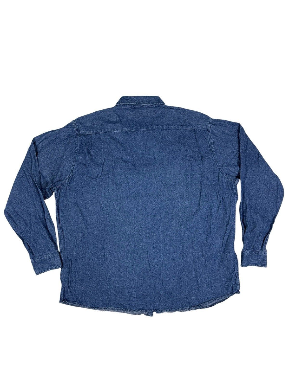 Wrangler Blue Cotton Long Sleeve Collared Button Up Shirt 2XL