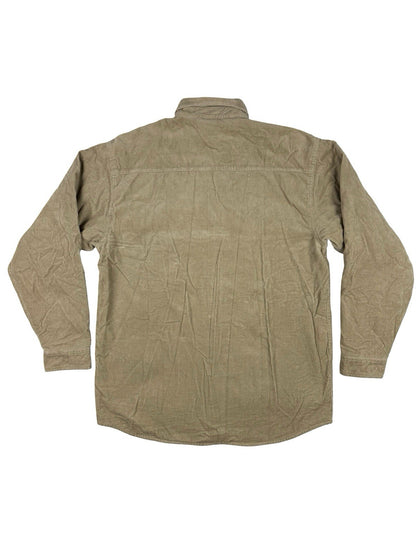 Lanesboro Beige Fleece Lined Corduroy Button Up Jacket Medium