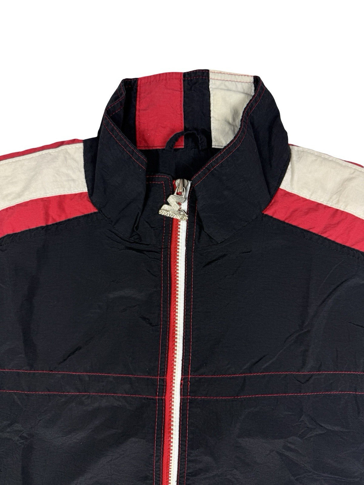 Starter Vintage NBA Chicago Bulls Black Windbreaker Jacket Medium