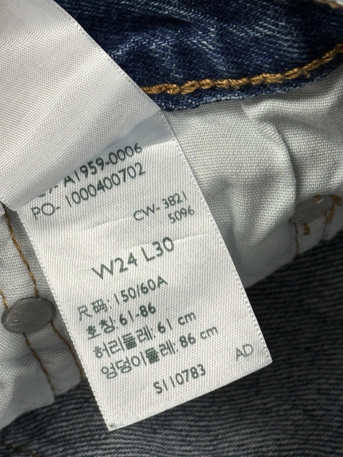 Levi's 501 Women's Blue Denim Straight Fit Jeans 24W 30L