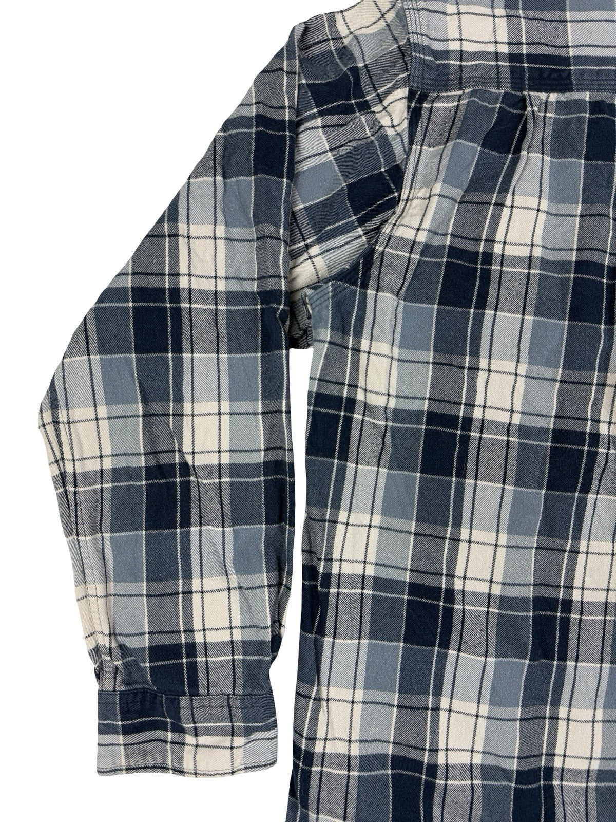 Carhartt Blue Trumbull Relaxed Fit Cotton Plaid Flannel Shirt XL