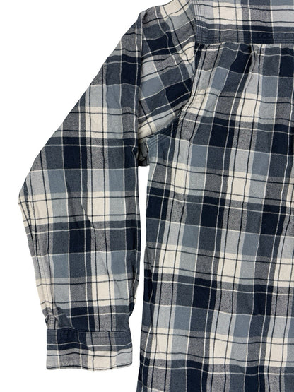 Carhartt Blue Trumbull Relaxed Fit Cotton Plaid Flannel Shirt XL