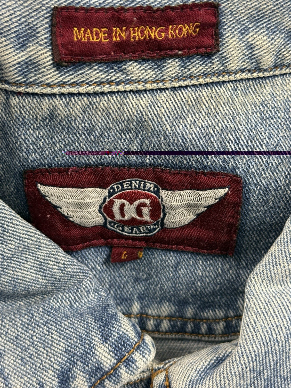 Denim Gear Retro Trucker Cowboy Blue Denim Jacket Y2K Large