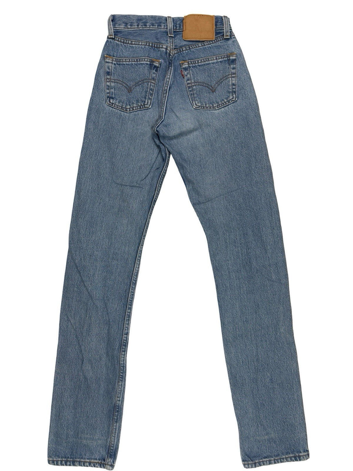 Levi's 501 Vintage Blue Straight Fit Women's Denim Jeans 25W 34L Made In USA