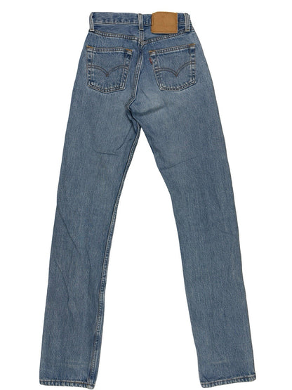 Levi's 501 Vintage Blue Straight Fit Women's Denim Jeans 25W 34L Made In USA