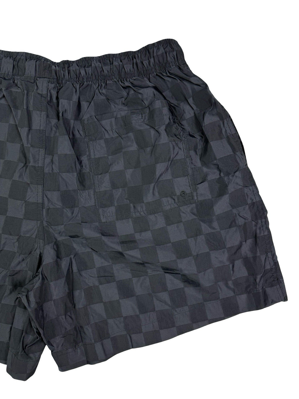 Nike Black Checker Pattern Nylon Sport Shorts XL
