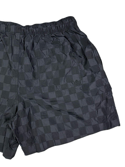 Nike Black Checker Pattern Nylon Sport Shorts XL