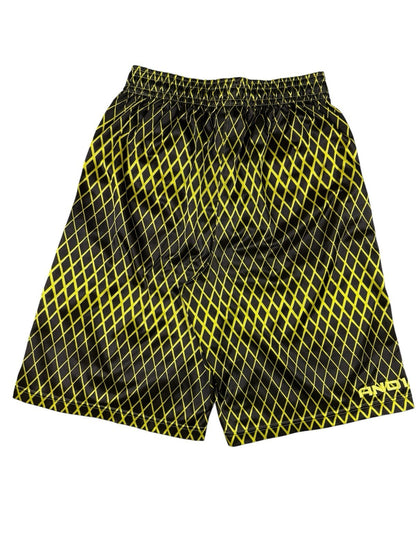 AND1 Black Striped Polyester Basketball Sport Shorts Medium