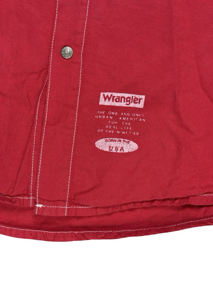 Wrangler Red Vintage 90's Snap Western Shirt Large