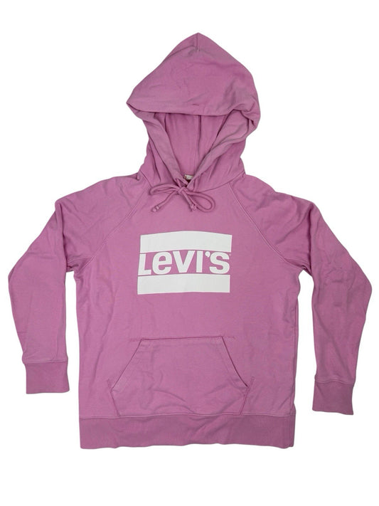 Levi's Pink Printed Big Logo Spellout Hoodie Sweatshirt XS