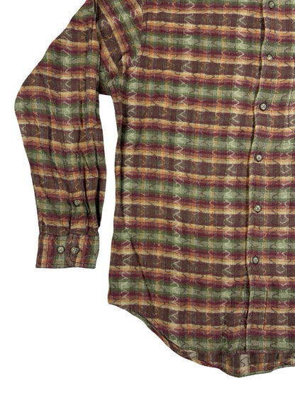 The Territory Ahead Vintage Multi Plaid Striped Cotton Shirt Medium