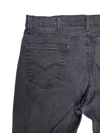 Levi's 511 Slim Fit Straight Leg Black Denim Jeans 38W 30L