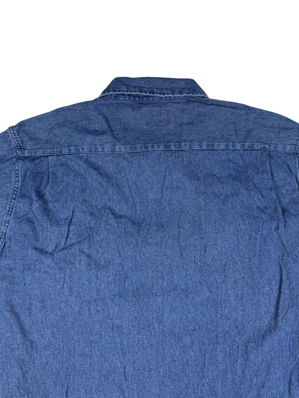 Wrangler Blue Cotton Long Sleeve Collared Button Up Shirt 2XL
