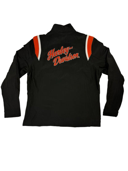 Harley Davidson Black Softshell Embroidered Zip Jacket XL