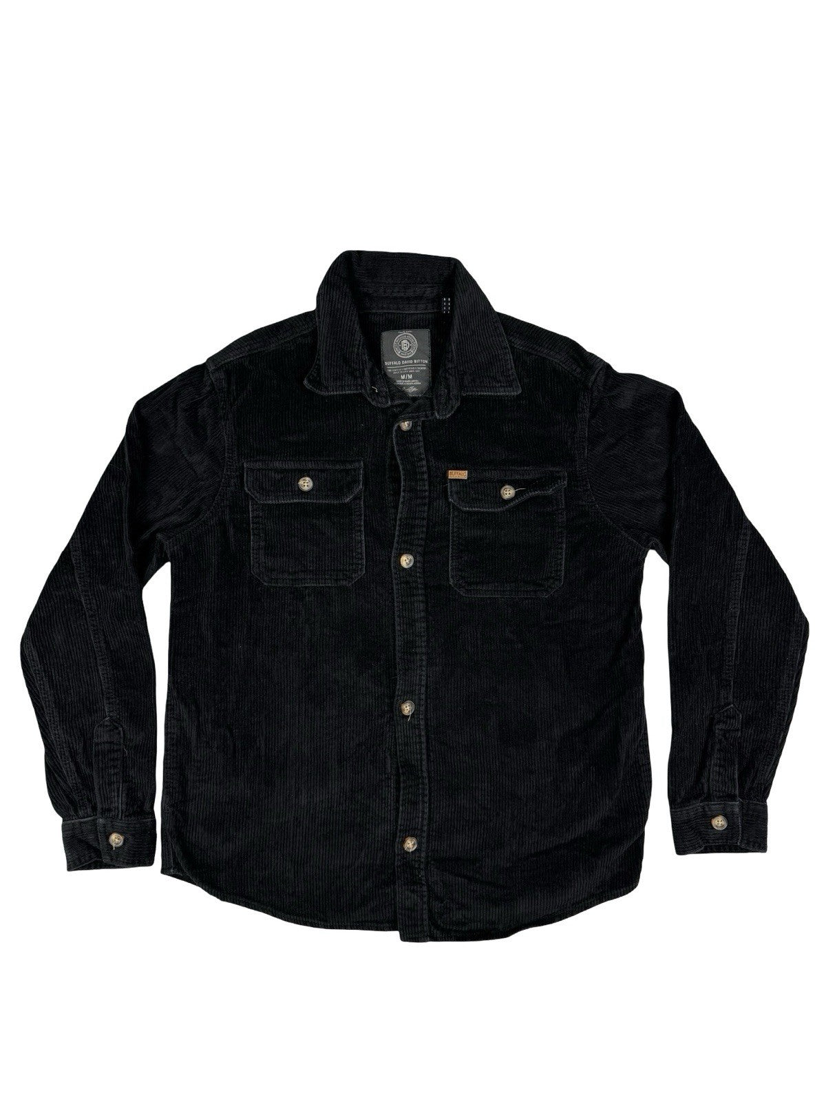 Buffalo David Bitton Black Corduroy Jeremias Shirt Jacket Medium