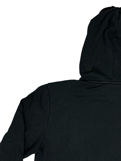 Puma Black Printed Logo Hoodie Medium