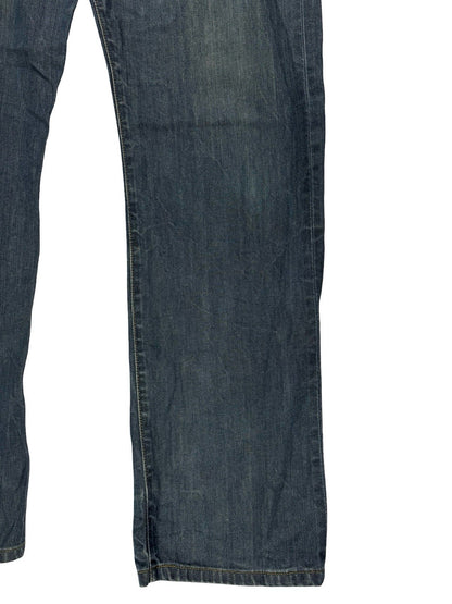 Levi's 501 Blue Straight Leg Button Fly Denim Jeans 36W 32L