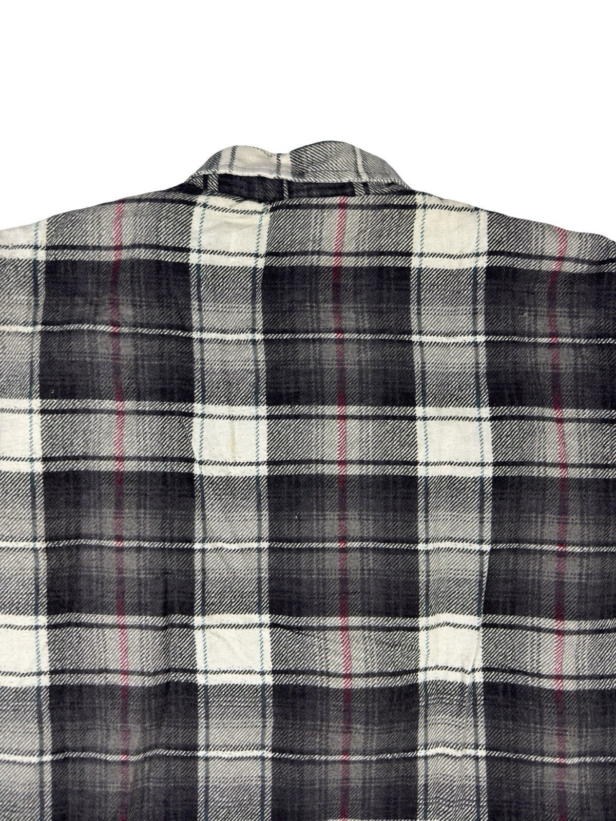 Wilderness Vintage Grey Plaid Quilted Lined Shirt Large