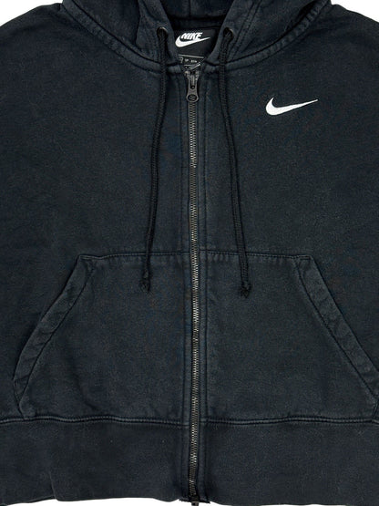 Nike Black Cropped Zip Hoodie Jacket XS