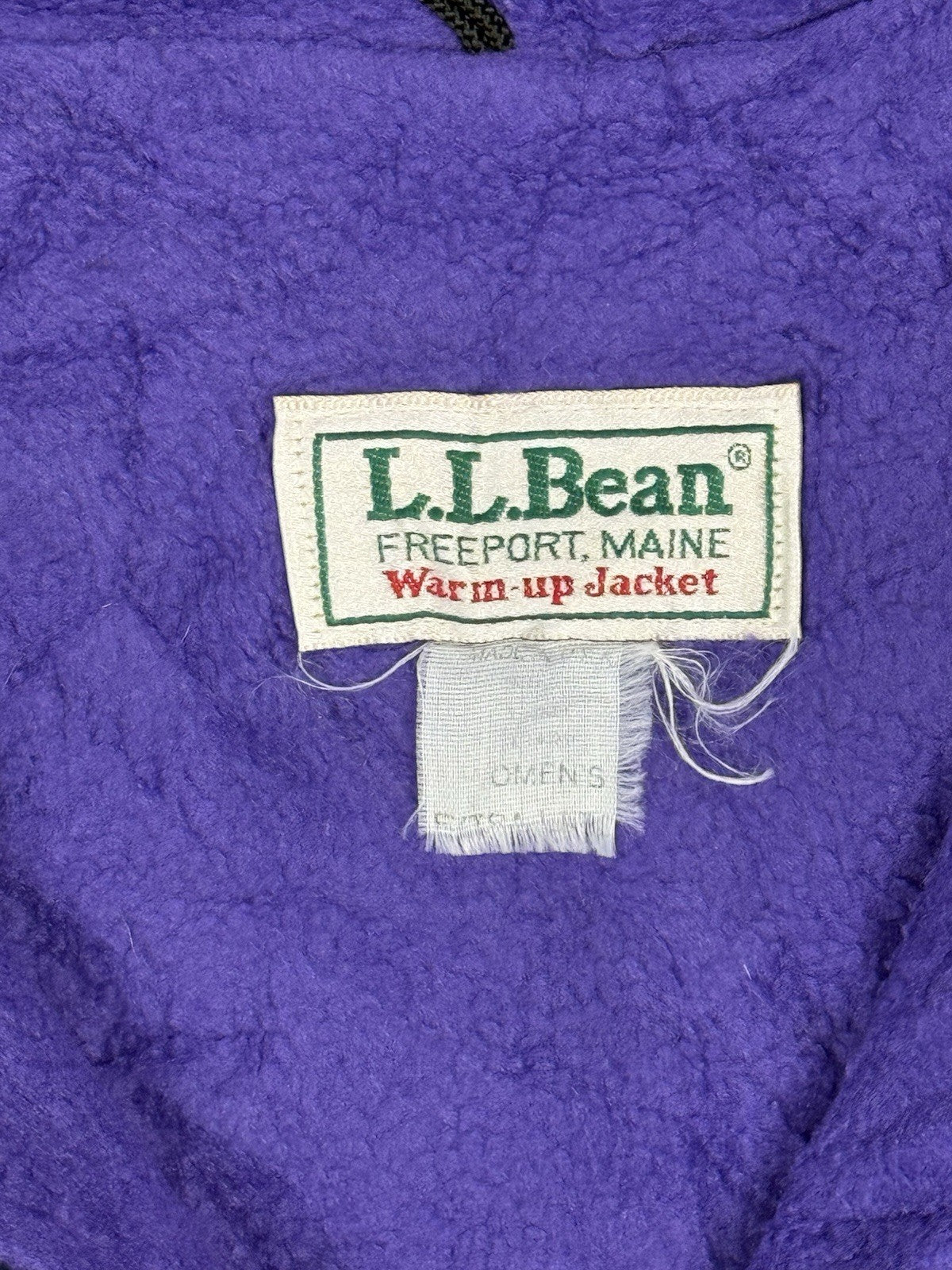 LL Bean Blue Vintage Warm Up Zip Jacket XL