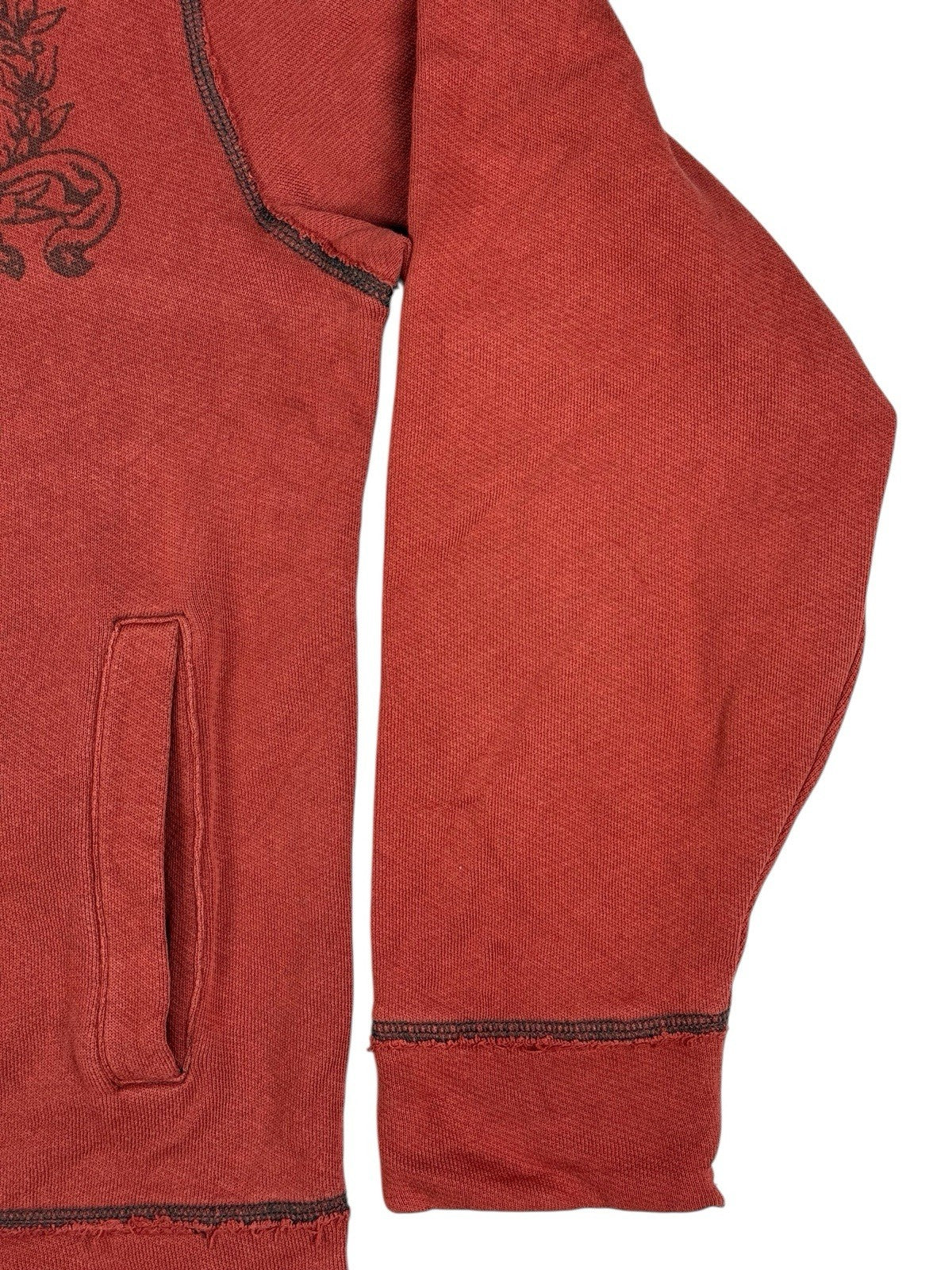 Polo Jeans Company Orange Zip Cotton Blend Jacket Medium