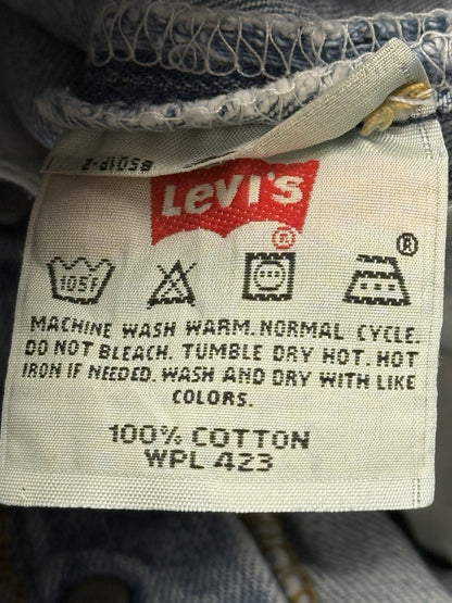 Levi's 501 Blue Retro Straight Leg Denim Jeans 36W 34L