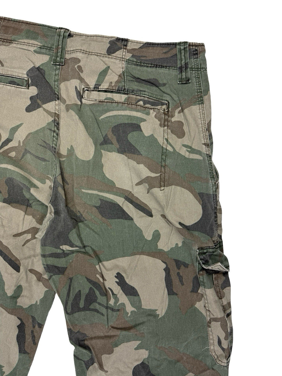Wrangler Green Camo Cargo Trousers Relaxed Fit 32W 32L