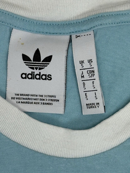 Adidas Blue 3-Stripe Top Small
