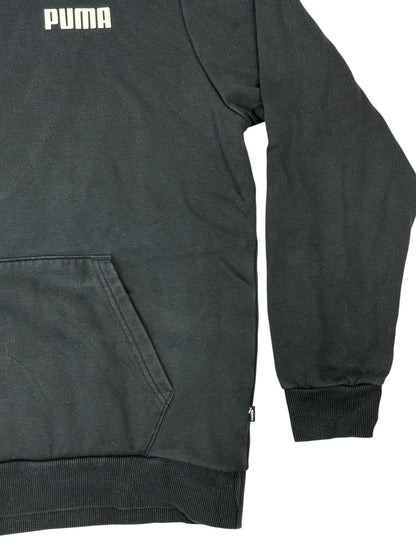 Puma Black Printed Logo Hoodie Medium