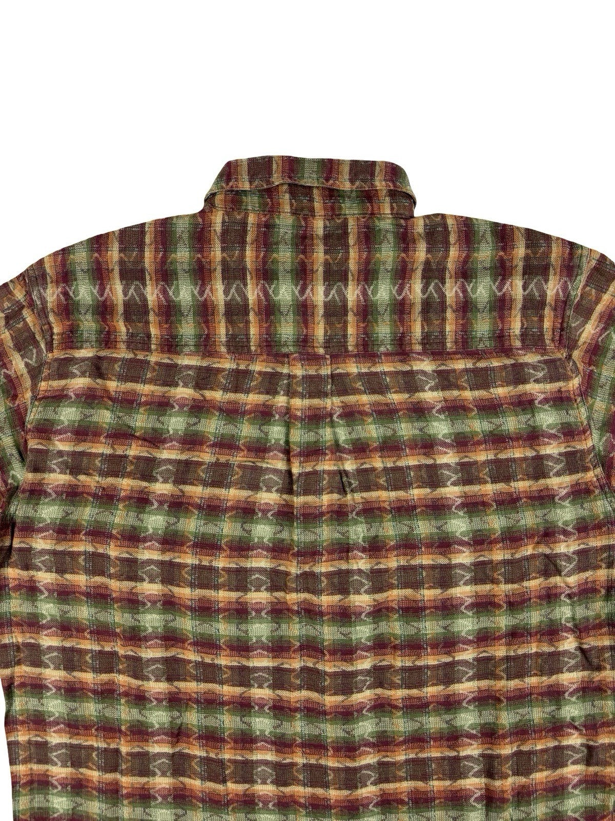 The Territory Ahead Vintage Multi Plaid Striped Cotton Shirt Medium