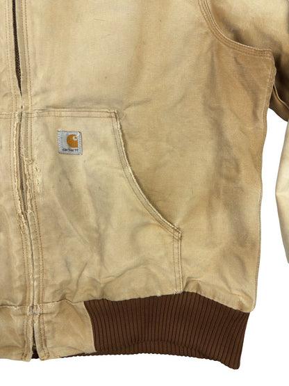 Carhartt J140 Brown Hooded Active Zip Workwear Jacket Large Regular