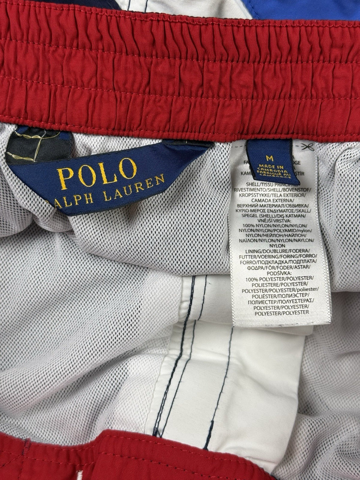 Polo Ralph Lauren Blue Big Logo Lined Swim Trunk Shorts Medium