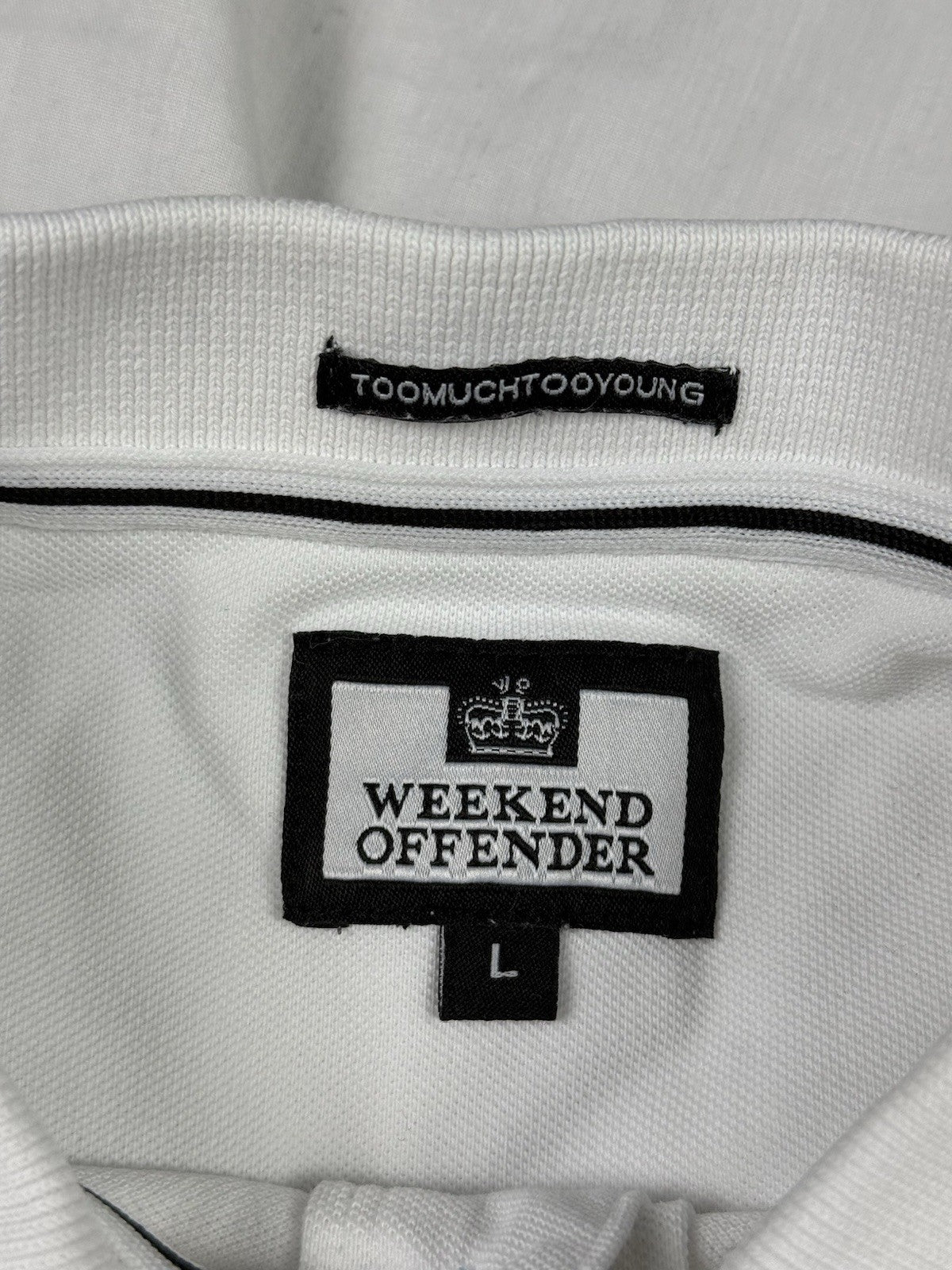 Weekend Offender White Polo Top Large