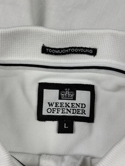 Weekend Offender White Polo Top Large