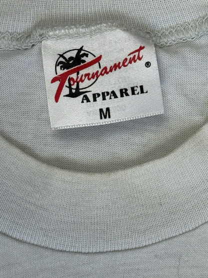Tournament Apparel Vintage White Print Top  Medium