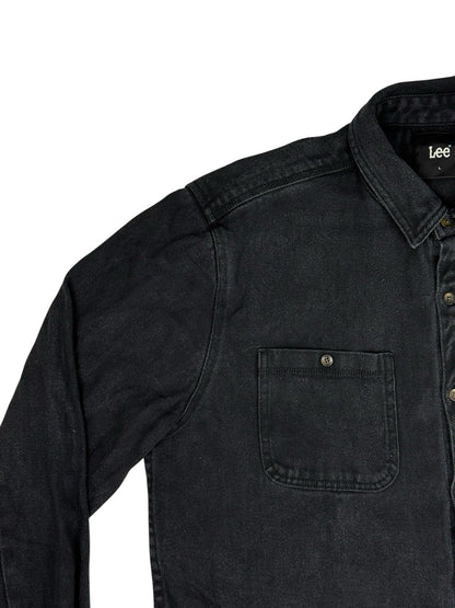 Lee Black Denim Shirt Jacket Large