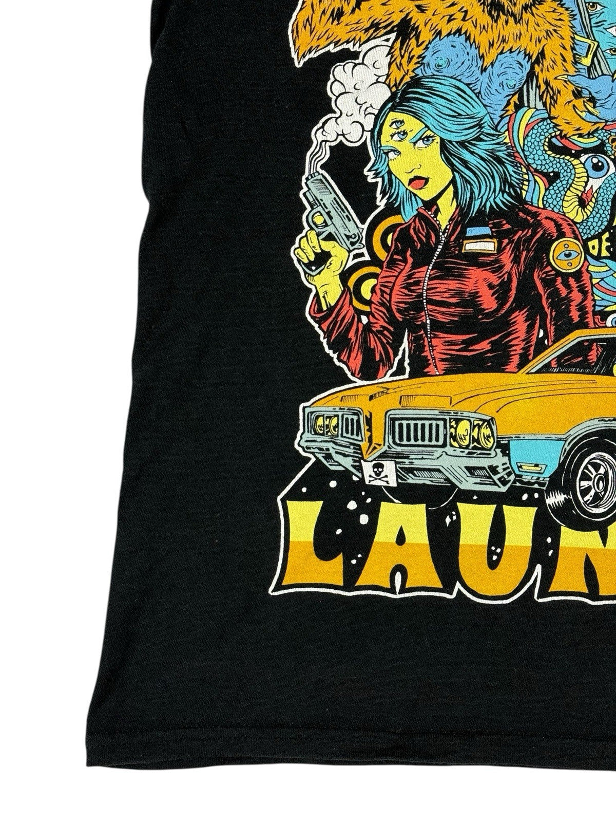 Chinese Laundry Black Bag of Bones Cotton Printed Top Medium