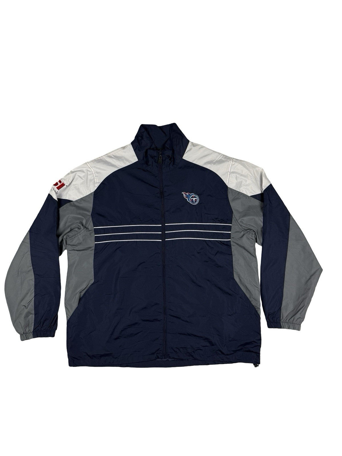 Reebok NFL Team Apparel Tennessee Titans Blue Zip Windbreaker Track Jacket XL