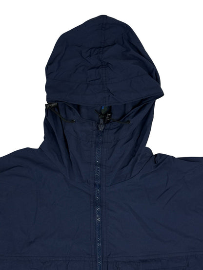 LL Bean Blue Vintage Zip Hooded Jacket Medium