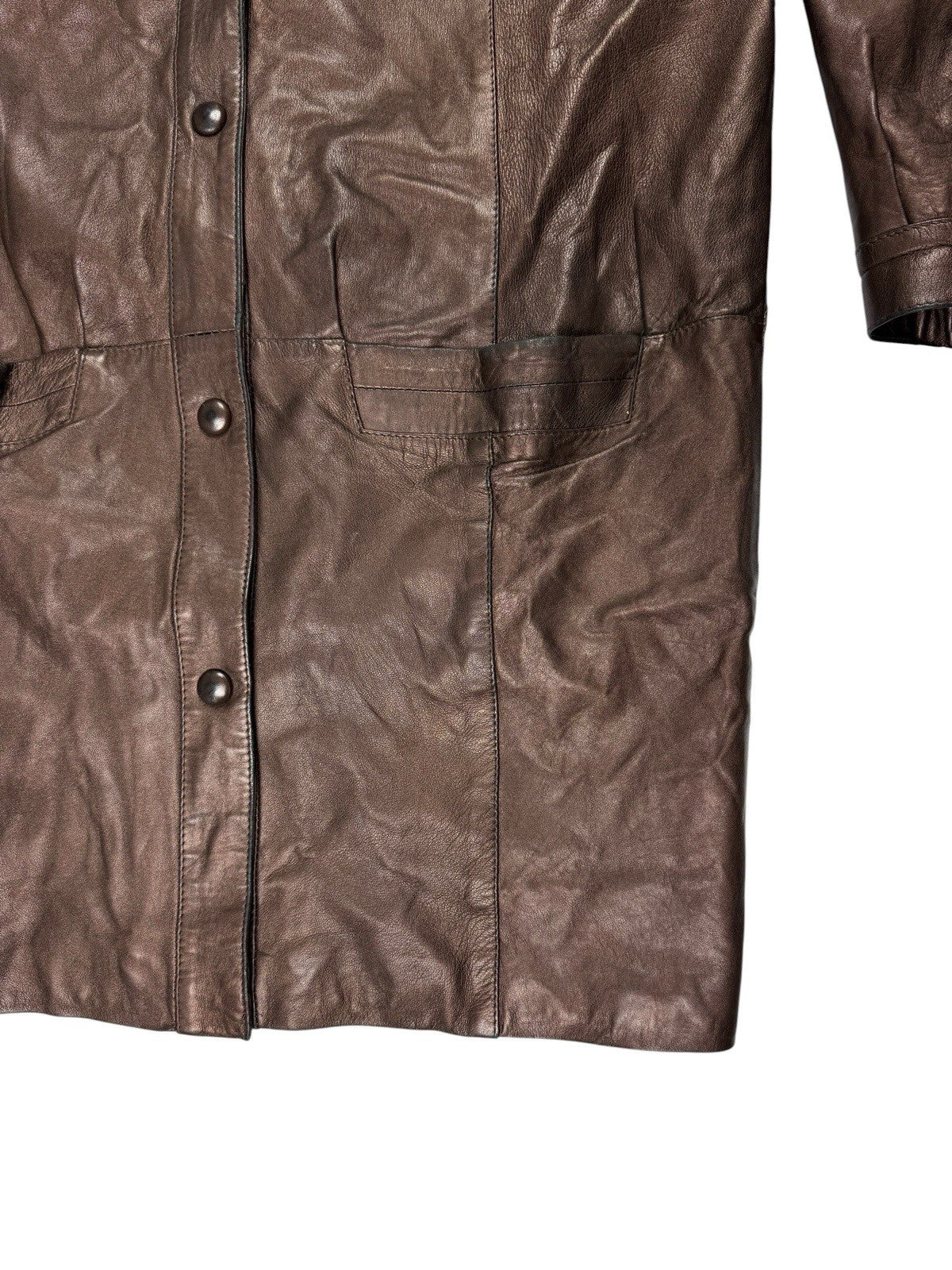 The Ronson Collection Retro Genuine Leather Jacket Women's Size 12