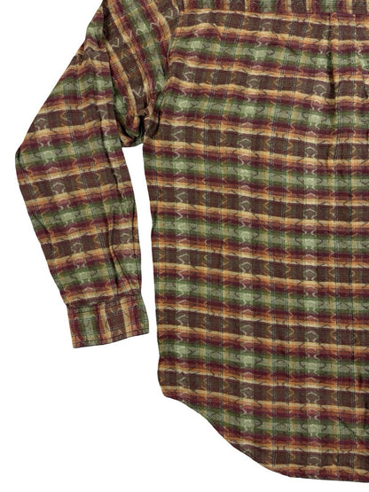 The Territory Ahead Vintage Multi Plaid Striped Cotton Shirt Medium
